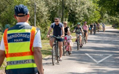 Bicikliseket ellenőriztek a Velencei-tónál