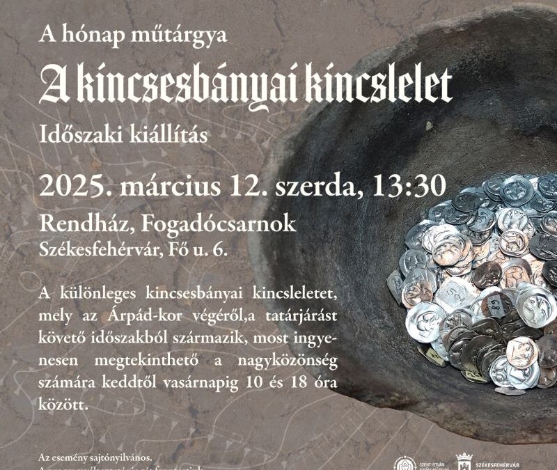 Szerdán nyílik meg a páratlan kincsesbányai ezüstlelet kiállítása a Múzeumban