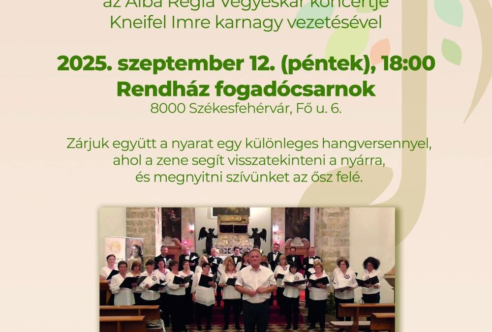 Nyárbúcsúztató koncert lesz pénteken a Rendházban