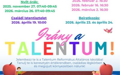 Suliváró programokkal várja leendő tanulóit a Talentum Református Általános Iskola