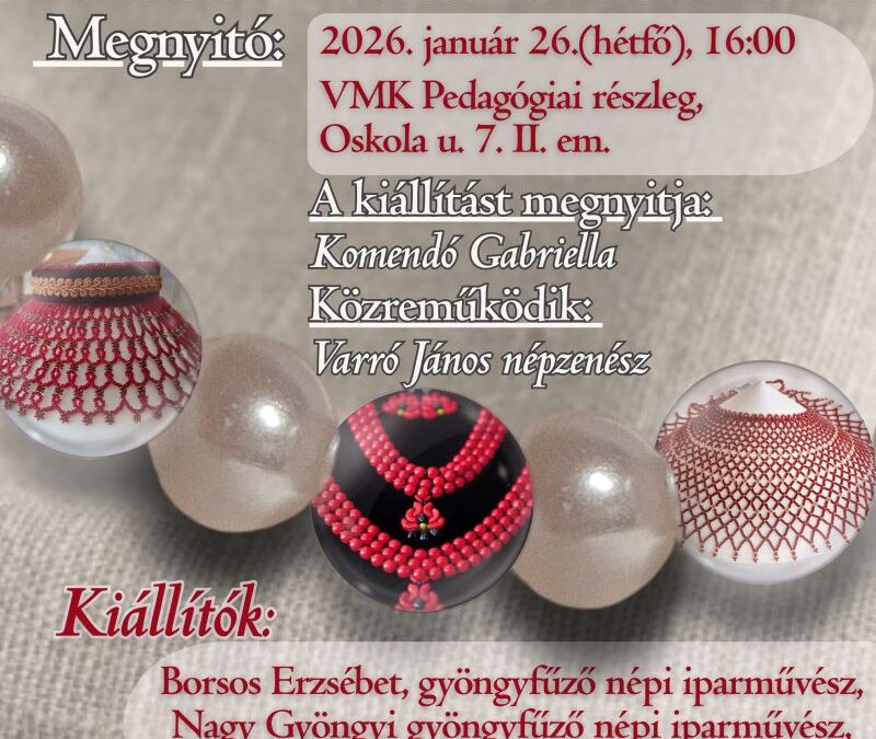 Gyöngyfűző-kiállítással ünneplik a magyar kultúra napját a könyvtárban