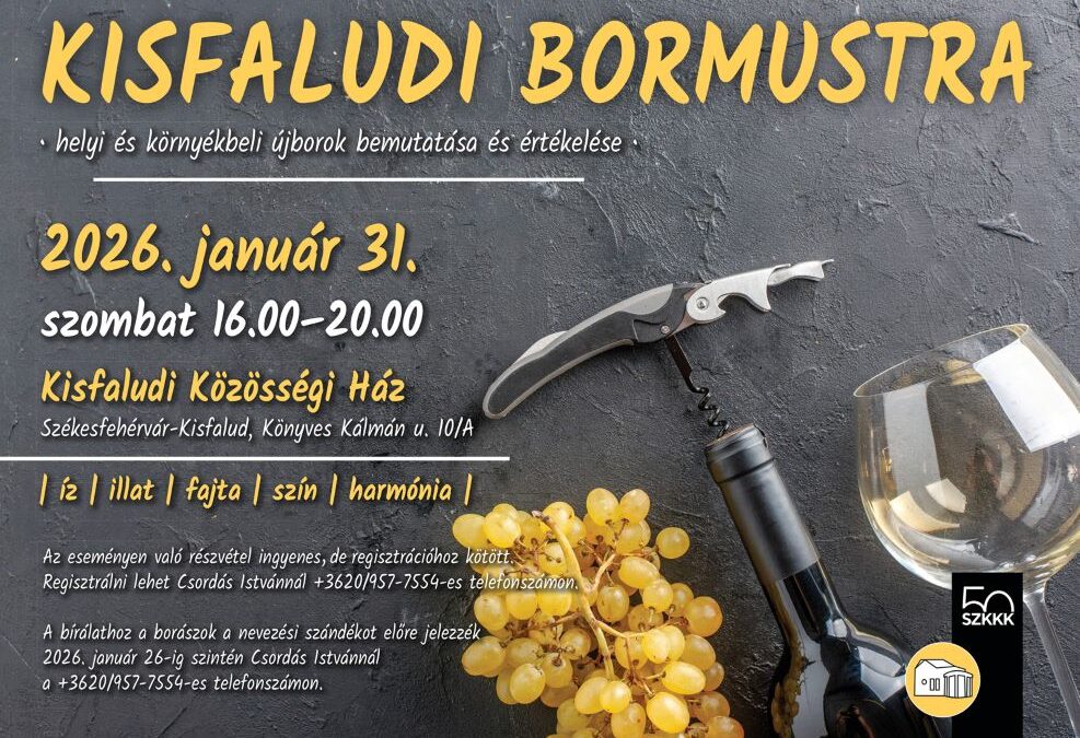 Szombaton lesz a 17. Kisfaludi Bormustra